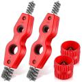 4 Pcs Copper Pipe Cleaner and Reamer Set Chamfer Tool (red)