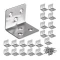 50pcs Corner Braces Brackets,stainless Steel Right Angle L Shaped