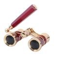 Retro Optical All-metal Binoculars/3x25 with Handle for Drama Red