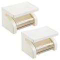 Waterproof Toilet Paper Holder Tissue Roll Stand Box with Shelf Rack