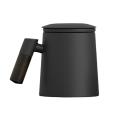 400ml Ceramic Mug with Handle Filter Lid Coffee Cup Home Porcelain -a
