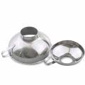 2 Pcs Set for Wide and Regular Jars Stainless Steel Wide Mouth Funnel