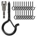 20pcs Q-hanger,screw Hooks with Safety Buckle Design,with Nut Driver