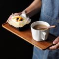 Solid Wood Wooden Afternoon Tea Tray, Simple Snack Tray