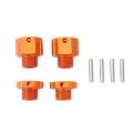 4pcs Metal Front and Rear Wheel Hub for Zd Racing Ex-07 1/7 Rc Car