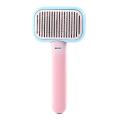 Color Matching Pet Comb Stainless Steel Needle Cat Comb(pink)