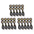 10 Pcs 12v 23mm Dual Color Switchback 4014 Smd 12 Led Drl Turn Lights