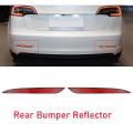 Led Car Rear Bumper Reflector Light Trim for Tesla Model 3