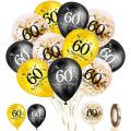 60th Birthday Balloons 30 Pcs,12 Inch, 60th Anniversary Party Decor