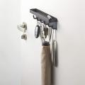 Hooks Wall Mount and Key Holder for Wall Decorative, Office Black