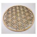 10pcs Flower Of Life Cut Beermat Place Mat Wood Coasters(a Section)