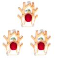 3pcs Christmas Reindeer Antlers and Red Nose for Truck Suv Decor Car