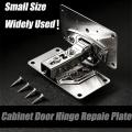 4pcs Cabinet Hinge Repair Plate Stainless Steel Bracket Hinge Side