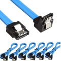 12 Pack 90 Degree Right-angle Cable with Locking Latch 16inch( Blue)