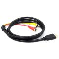 Hdmi to 3rca Cable 1.5m with Scart Head Gold-plated