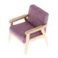 1/12 Dollhouse Miniature Single Sofa Arm Chair - Dolls Couch,purple