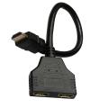 Splitter Cable 1 Male to Dual Hdmi 2 Female Y Splitter Hd Lcd Tv 30cm