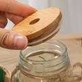 Reusable Bamboo Jar Lids 70mm for Wide Mouth Mason Jar(6 Pcs)
