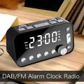 Bedside Digital Alarm Clock,led Clock with Dual Usb Dab/fm Radio