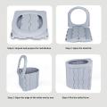 Portable Toilet Folding Commode Porta Potty Car Toilet Gray