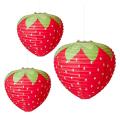 3d Strawberry Paper Lanterns Hanging Decoration Party Supplies