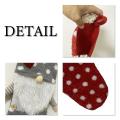 Christmas Stockings, 4 Pack Faceless Elderly Home New Year Candy Gift
