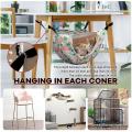 Cat Cage Hammock, Double Layer Soft Plush Hanging Pet Bed A
