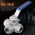 Three-way Ball Valve Stainless Steel 304 Pipe T-type Valve Internal