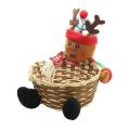 Christmas Candy Basket Storage Container Decoration Santa Claus- A