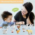 12pcs Tiny Farm Animal Figures Toy, for Kids Children Toddlers