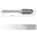 5pcs Sc-5 Tungsten Carbide Burrs Cylinder Shape Double Cut Rotary