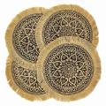 Boho Round Placemats,brown Dining Modern Dinner Braided Table Mats
