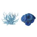 Aquarium Fish Tank Light Blue Artificial Plastic Coral Decor