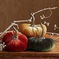 Large Velvet Pumpkins for Decorating,halloween Home Decor(gold)