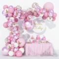 Arch Garland Kit Balloons White Pink Balloon for Wedding Decoration