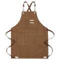 Chef Apron Water Resistant Canvas Apron for Men Women(coffee)
