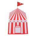 50pcs Creative Circus Tent Box Cartoon House Party Gift Box(red)