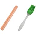 2pcs Kitchen Baking Cook Oil Cream Silicone Brush Bbq Basting Tool