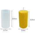 Candle Mold, Long Rod Striped , Diy Cylindrical (12.2x7.2cm)