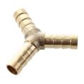 2 X Brass Y Style 3 Ways Hose Barb Connectors Adapters for 8mm Tubing