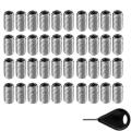 50 Pcs Silver Stainless Steel Surfboard Fin Screws Stripped Surf