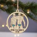 Wooden Hollow Carving Hanging Decor, for Christmas Tree, Wall, D