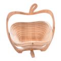 Foldable Apple Shaped Basket, Folding Fruit Bowl Holder Basket