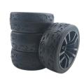 4pcs 12mm Hex 66mm Rc Car Rubber Tires Wheel Rim for 1/10 Rc B