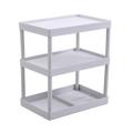 Three Layer Storage Shelf Detachable Bathroom Kitchen Cabinet (gray)