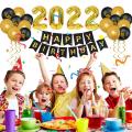New Years Eve Party Decoration Set, Banner, 2022 Foil Balloons B