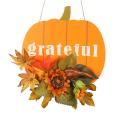 Thanksgiving Decoration Garland Pumpkin Maple House Wooden Pendant