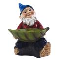 Gnome Garden Statue, Elf Gnome Sculpture Bird Feeder