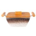 Bamboo Double Ear Anti-scalding Soup Bowl 1100 Ml with Wooden Lid 3