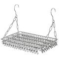 Multifunctional Clothes Drying Rack, 100 Clips Stainless Steel